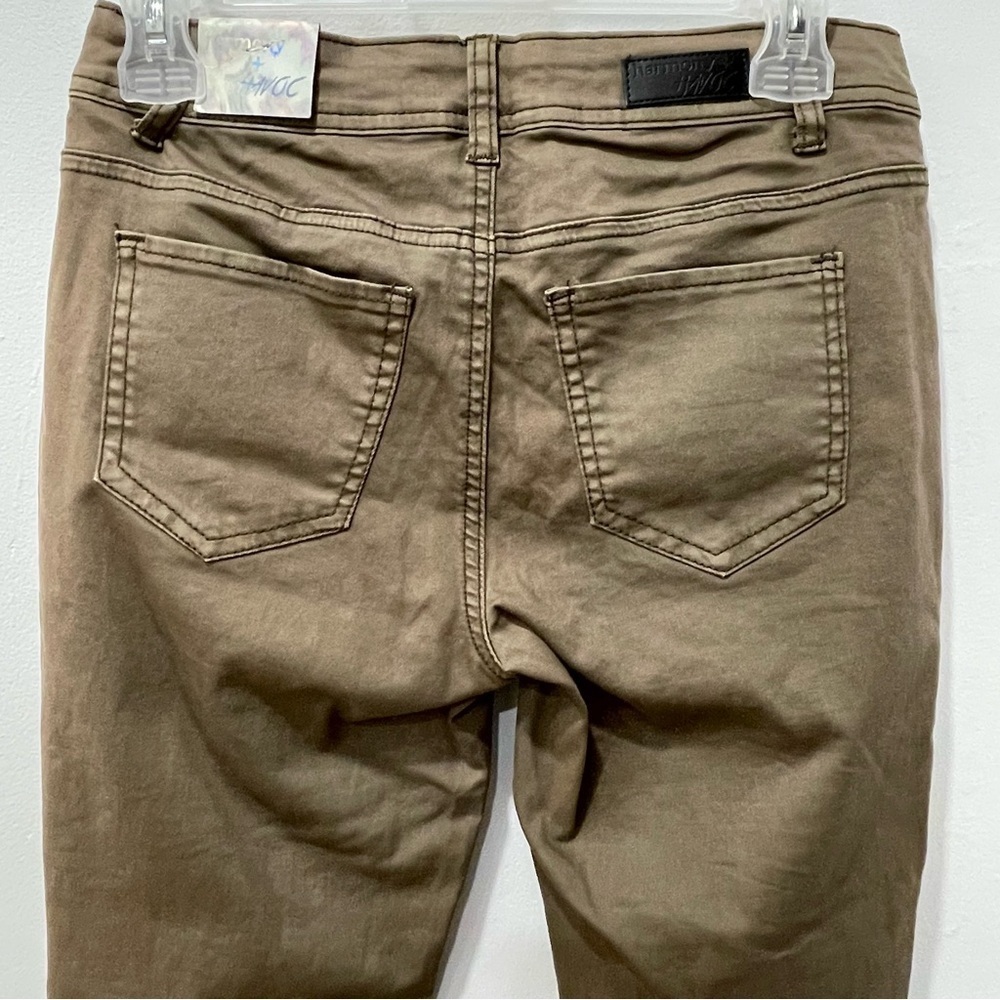 Harmony + Havoc Vintage Khaki Skinny Jeans Size 3 - Distressed with Patches - Picture 13 of 16